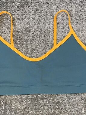 Spiritual Gangster Teal Bralette with Yellow Trim